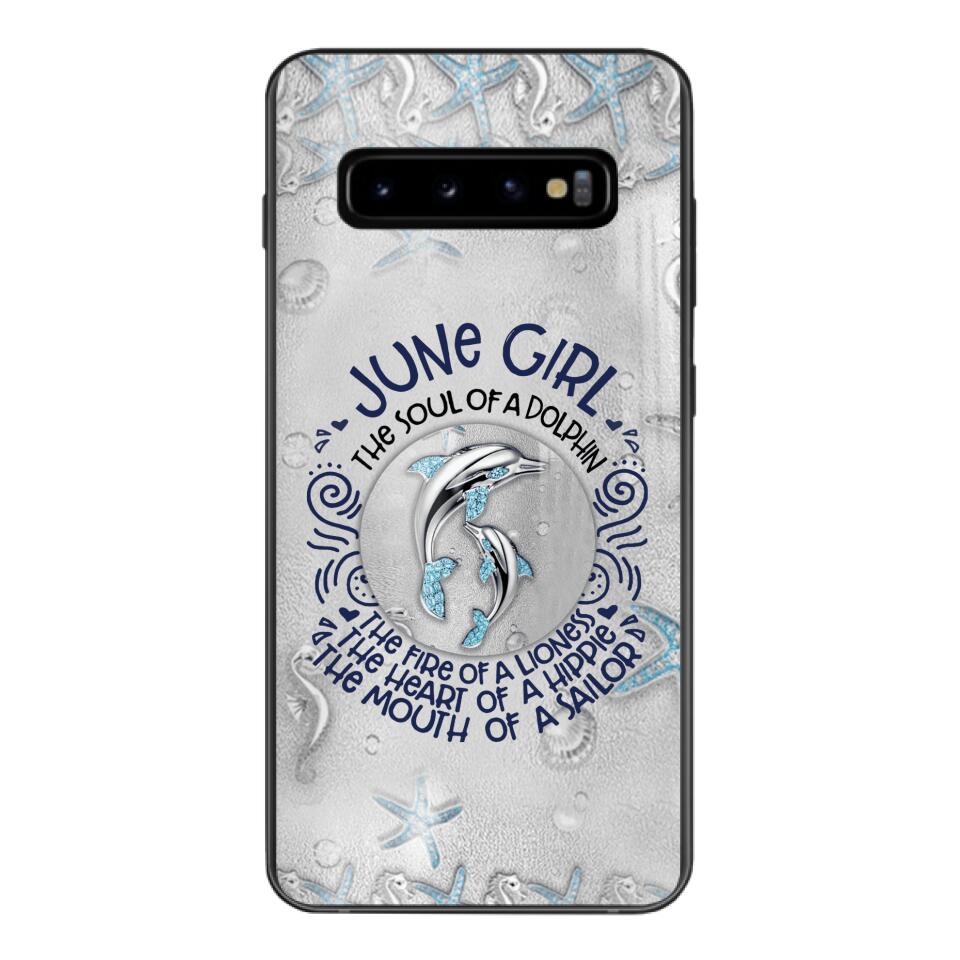 PERSONALIZED JUNE DOLPHIN GIRL PHONECASE QTTQ2603