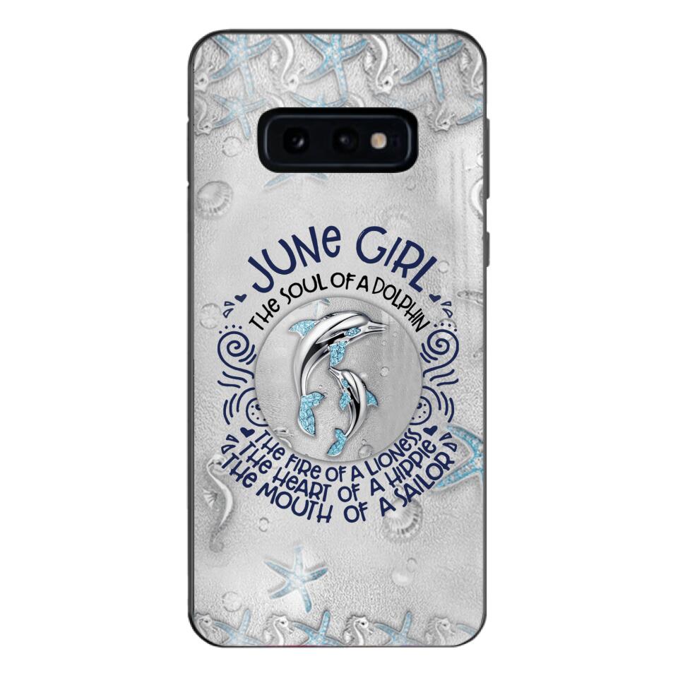 PERSONALIZED JUNE DOLPHIN GIRL PHONECASE QTTQ2603