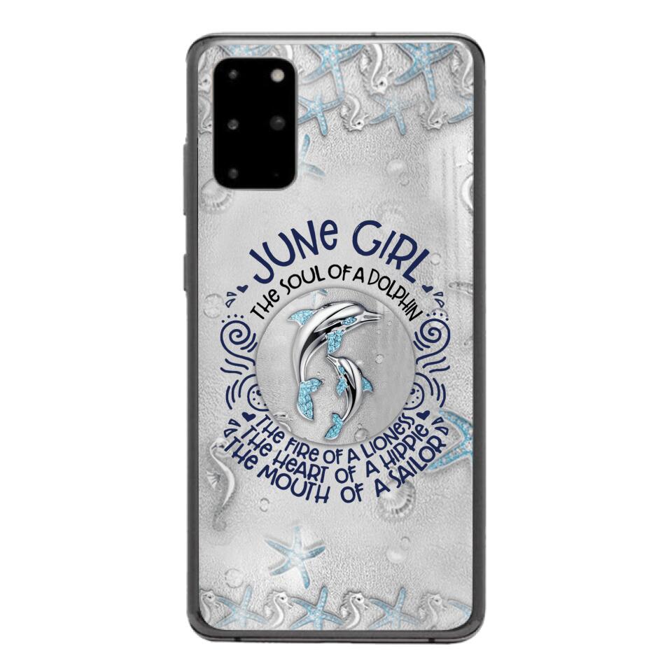 PERSONALIZED JUNE DOLPHIN GIRL PHONECASE QTTQ2603