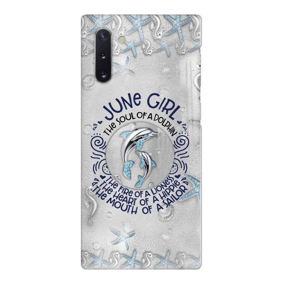 PERSONALIZED JUNE DOLPHIN GIRL PHONECASE QTTQ2603