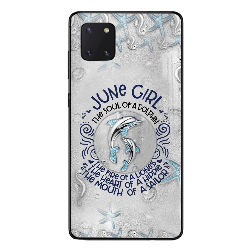 PERSONALIZED JUNE DOLPHIN GIRL PHONECASE QTTQ2603