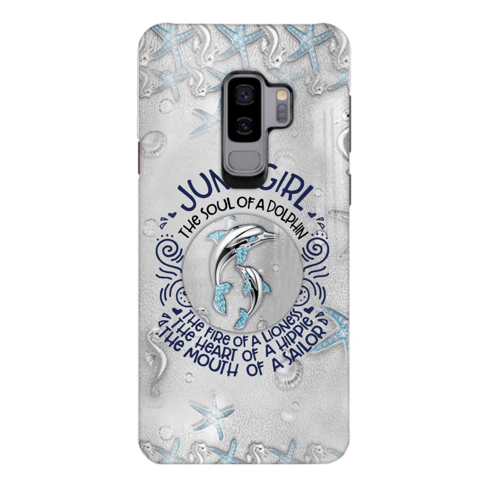 PERSONALIZED JUNE DOLPHIN GIRL PHONECASE QTTQ2603