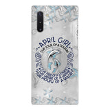 PERSONALIZED APRIL DOLPHIN GIRL PHONECASE QTTQ2603