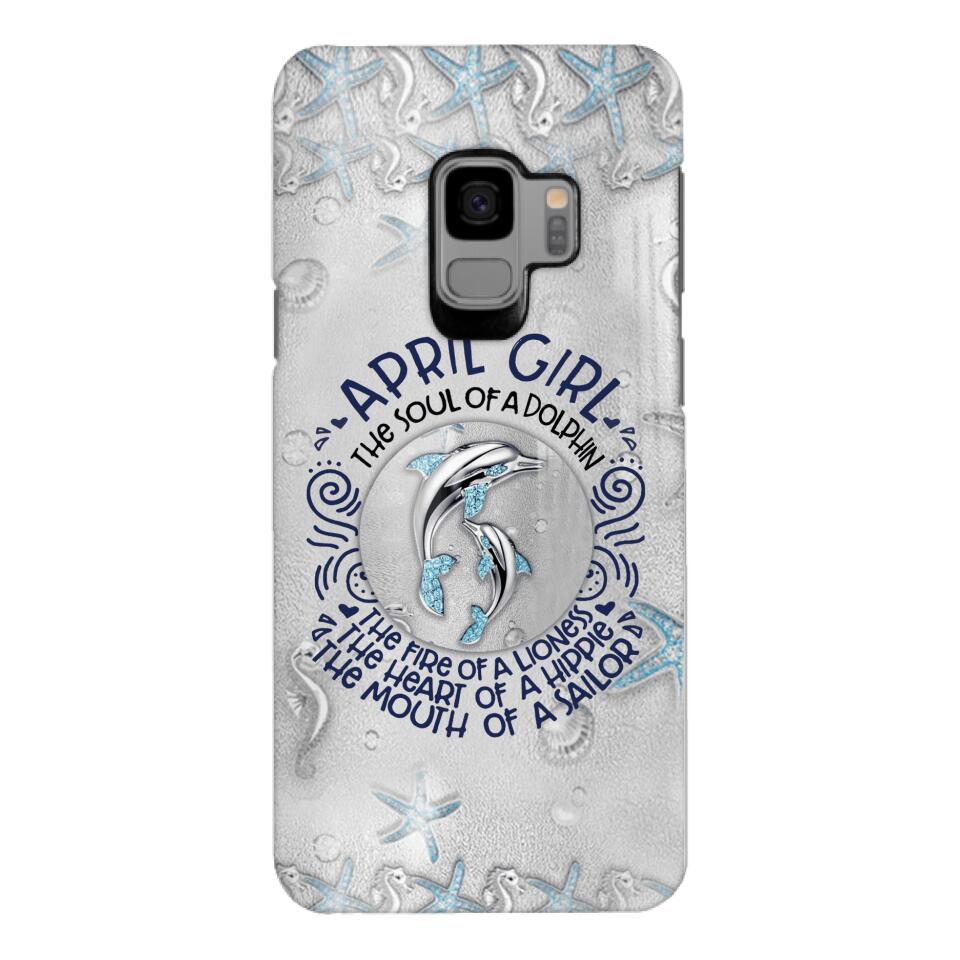 PERSONALIZED APRIL DOLPHIN GIRL PHONECASE QTTQ2603