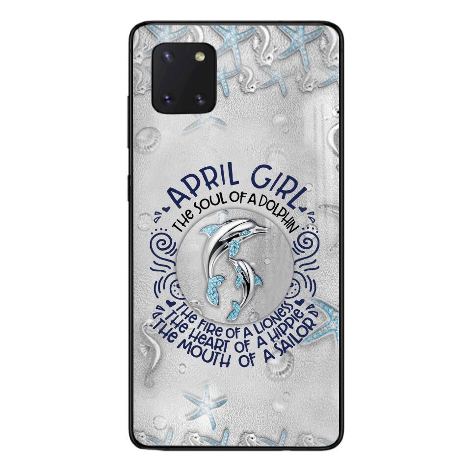 PERSONALIZED APRIL DOLPHIN GIRL PHONECASE QTTQ2603