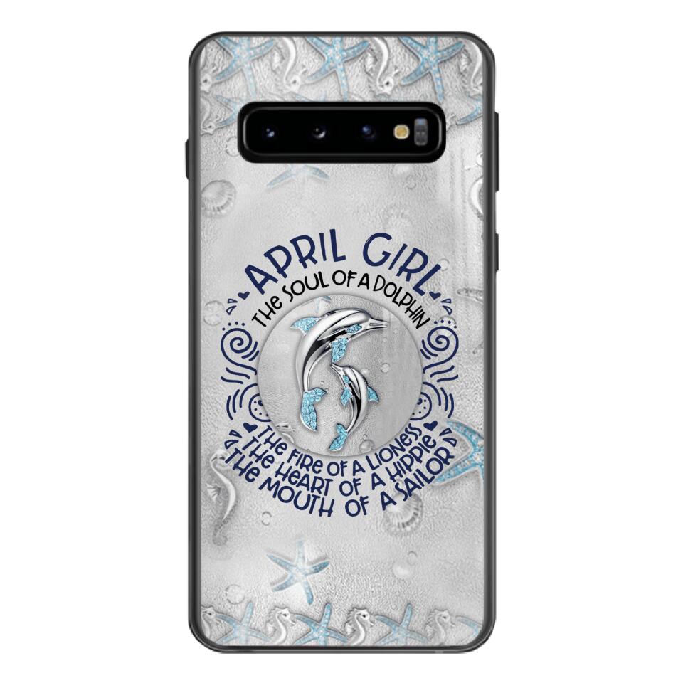 PERSONALIZED APRIL DOLPHIN GIRL PHONECASE QTTQ2603