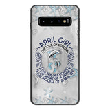 PERSONALIZED APRIL DOLPHIN GIRL PHONECASE QTTQ2603