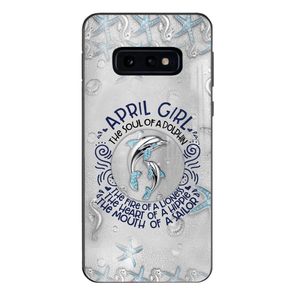 PERSONALIZED APRIL DOLPHIN GIRL PHONECASE QTTQ2603