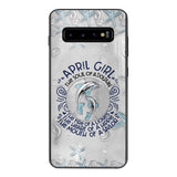 PERSONALIZED APRIL DOLPHIN GIRL PHONECASE QTTQ2603