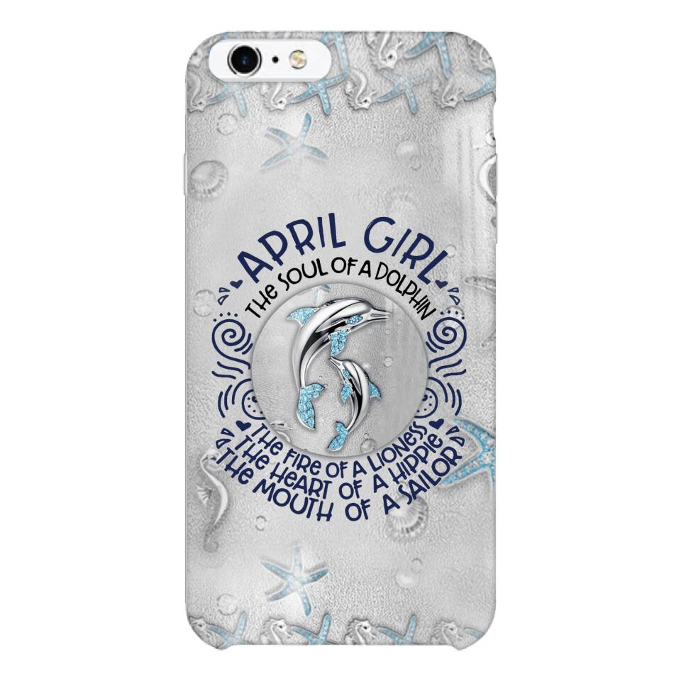 PERSONALIZED APRIL DOLPHIN GIRL PHONECASE QTTQ2603