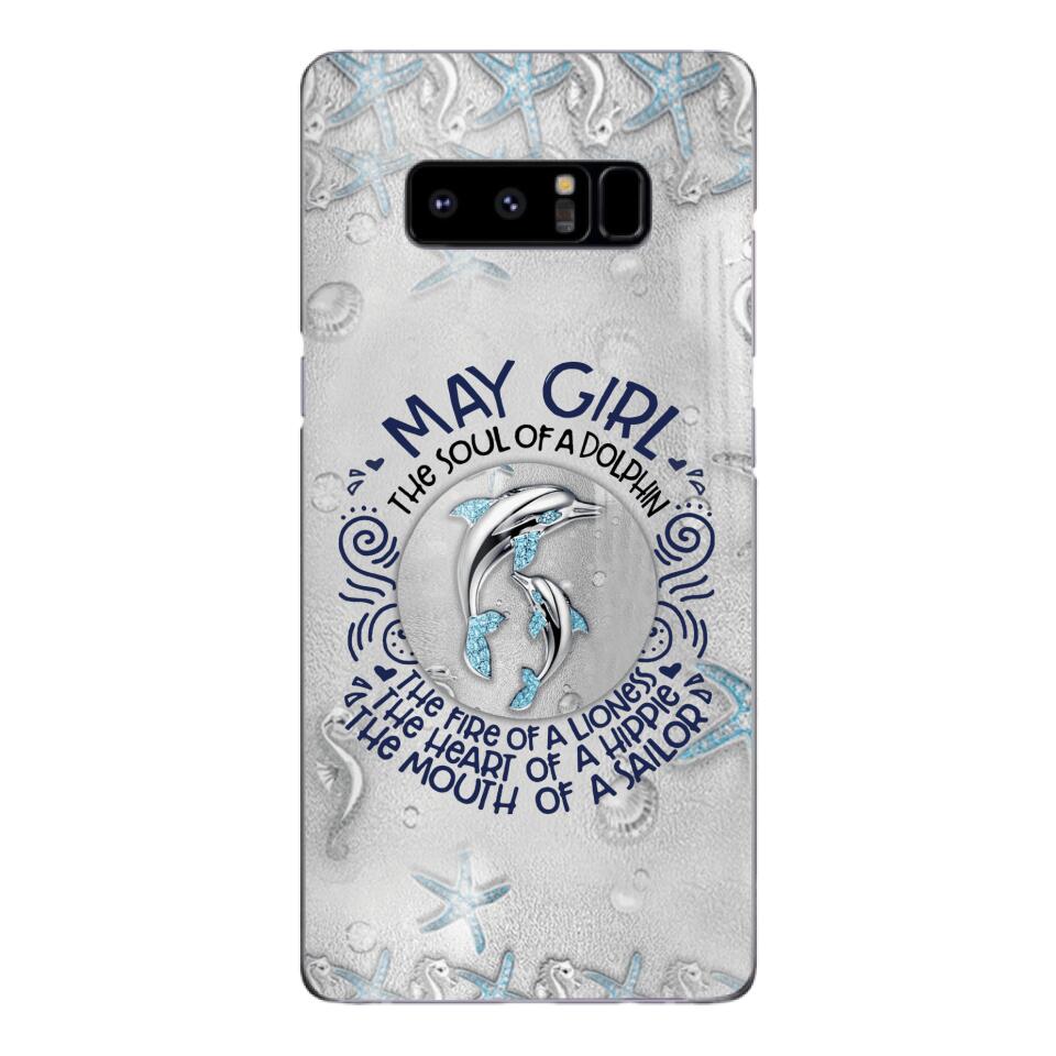 PERSONALIZED MAY DOLPHIN GIRL PHONECASE QTTQ2603