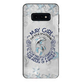 PERSONALIZED MAY DOLPHIN GIRL PHONECASE QTTQ2603