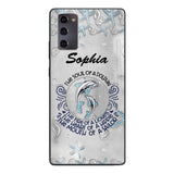 PERSONALIZED DOLPHIN GIRL WITH NAME PHONECASE QTTQ2603