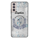 PERSONALIZED DOLPHIN GIRL WITH NAME PHONECASE QTTQ2603