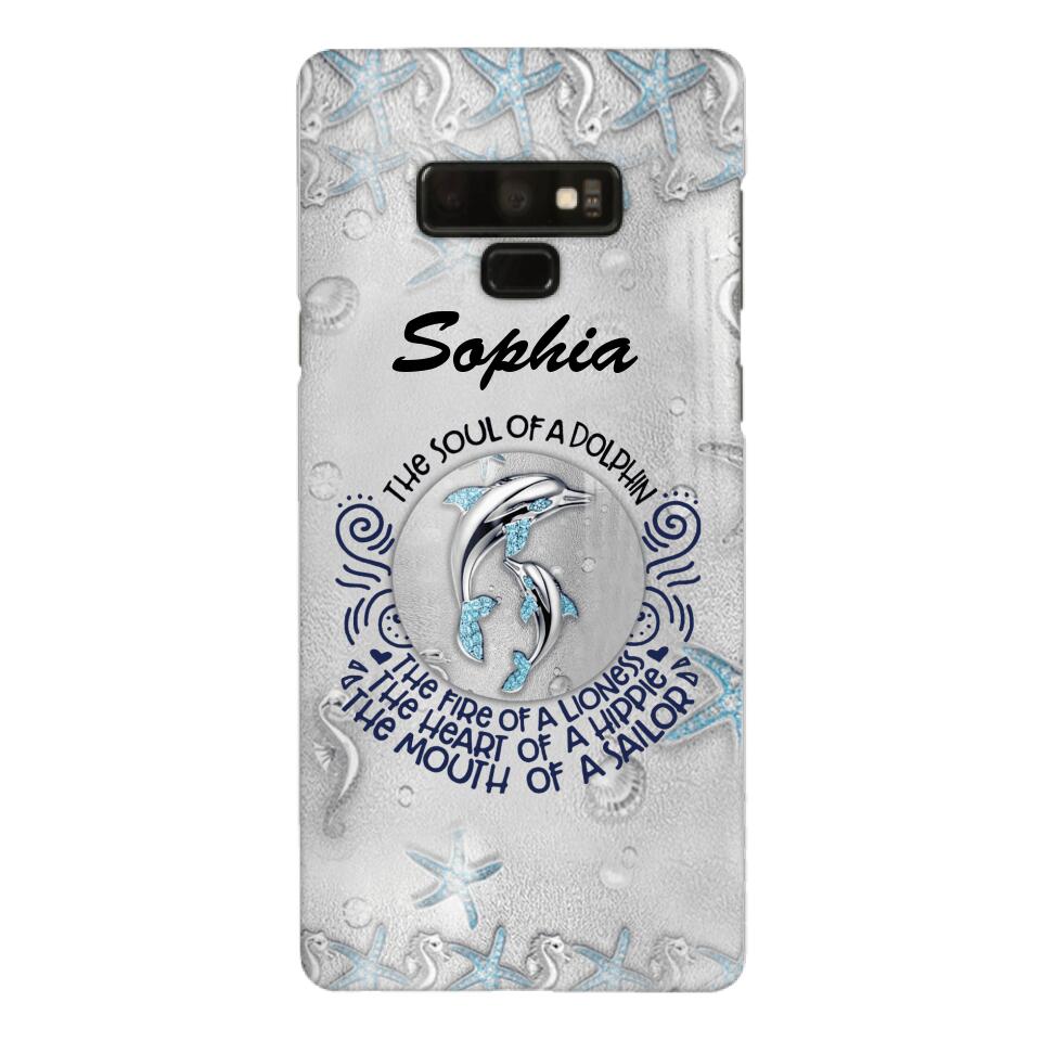 PERSONALIZED DOLPHIN GIRL WITH NAME PHONECASE QTTQ2603