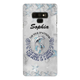 PERSONALIZED DOLPHIN GIRL WITH NAME PHONECASE QTTQ2603