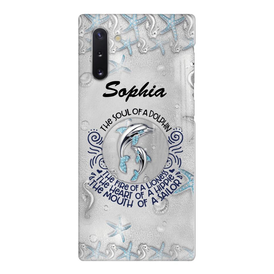 PERSONALIZED DOLPHIN GIRL WITH NAME PHONECASE QTTQ2603