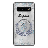 PERSONALIZED DOLPHIN GIRL WITH NAME PHONECASE QTTQ2603
