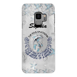 PERSONALIZED DOLPHIN GIRL WITH NAME PHONECASE QTTQ2603