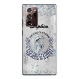 PERSONALIZED DOLPHIN GIRL WITH NAME PHONECASE QTTQ2603