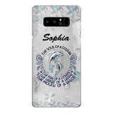 PERSONALIZED DOLPHIN GIRL WITH NAME PHONECASE QTTQ2603