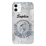 PERSONALIZED DOLPHIN GIRL WITH NAME PHONECASE QTTQ2603