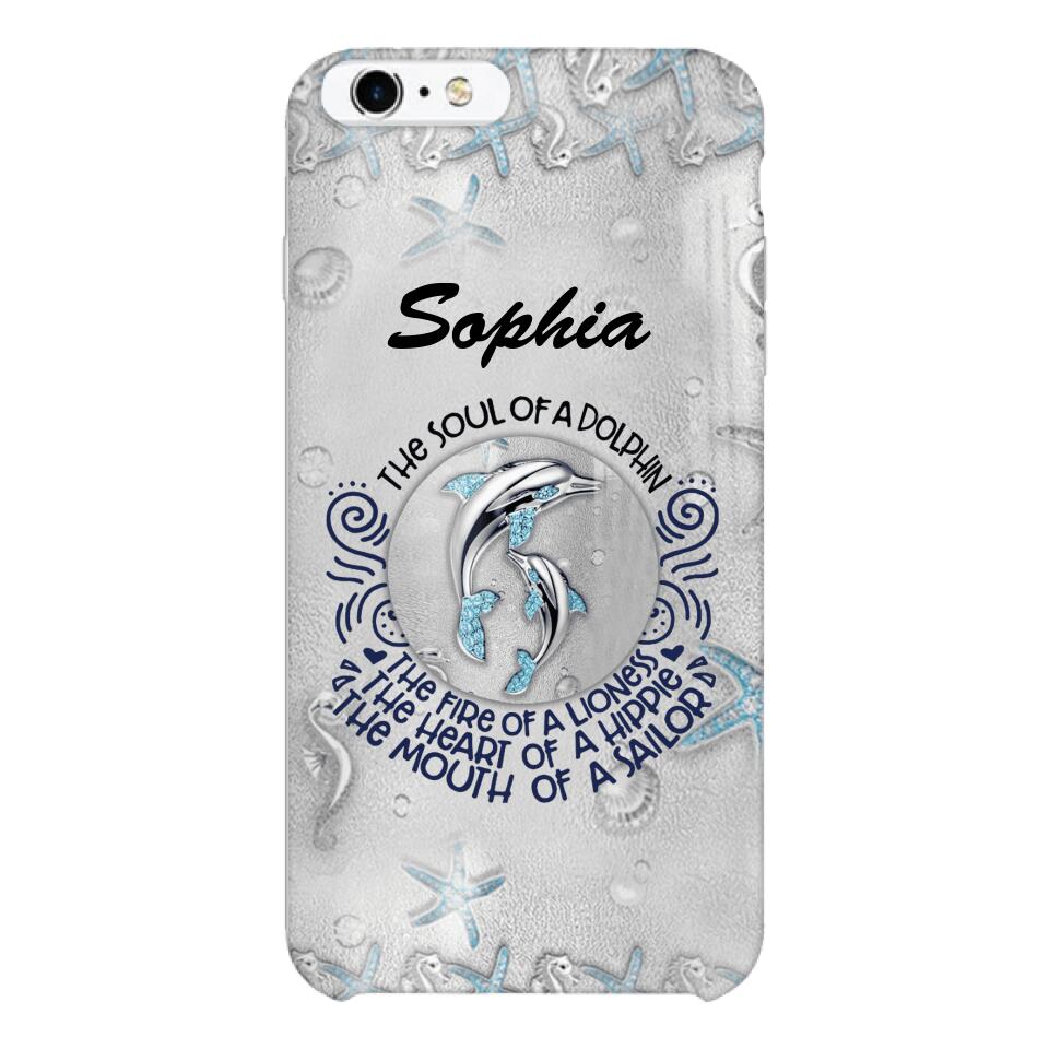 PERSONALIZED DOLPHIN GIRL WITH NAME PHONECASE QTTQ2603