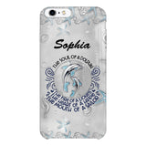 PERSONALIZED DOLPHIN GIRL WITH NAME PHONECASE QTTQ2603