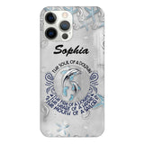 PERSONALIZED DOLPHIN GIRL WITH NAME PHONECASE QTTQ2603