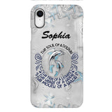 PERSONALIZED DOLPHIN GIRL WITH NAME PHONECASE QTTQ2603