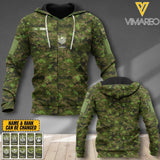 Personalized Canadian Soldier Camo Hoodie Printed 22MAR-DT26