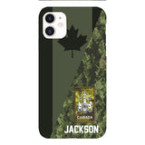 PERSONALIZED CANADIAN ARMY CAMO RANK PHONECASE QTMQ2603
