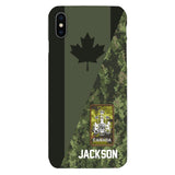 PERSONALIZED CANADIAN ARMY CAMO RANK PHONECASE QTMQ2603