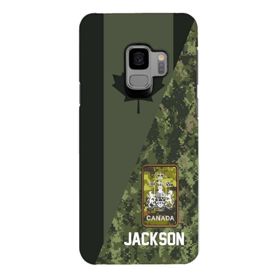 PERSONALIZED CANADIAN ARMY CAMO RANK PHONECASE QTMQ2603