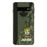 PERSONALIZED CANADIAN ARMY CAMO RANK PHONECASE QTMQ2603
