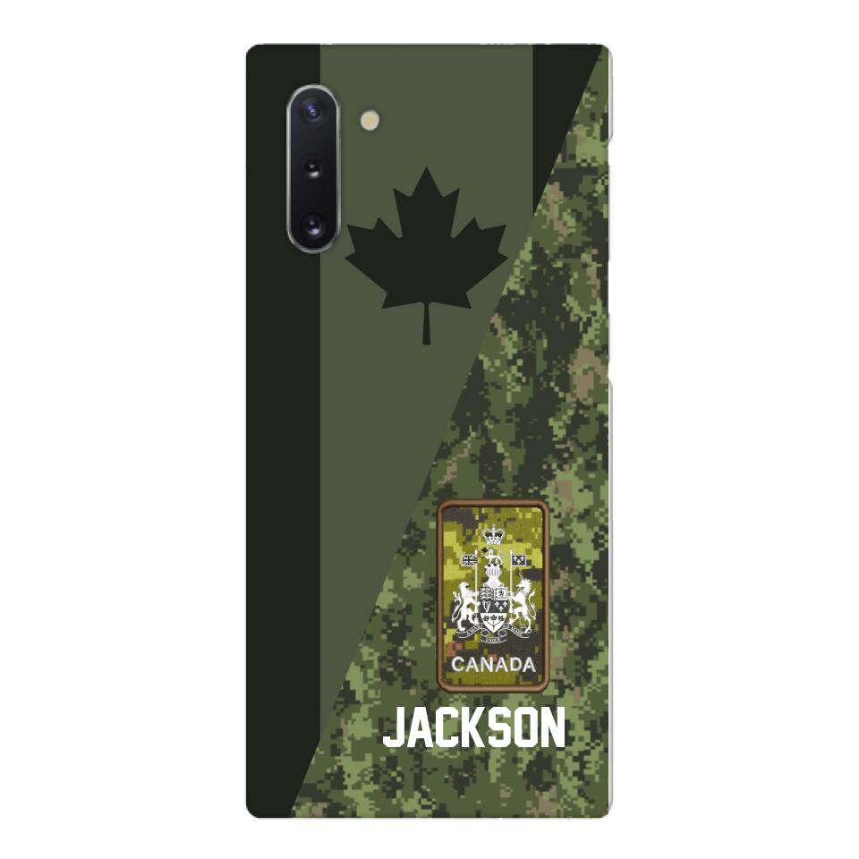 PERSONALIZED CANADIAN ARMY CAMO RANK PHONECASE QTMQ2603