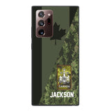 PERSONALIZED CANADIAN ARMY CAMO RANK PHONECASE QTMQ2603