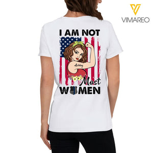 PERSONALIZED I AM NOT MOST POLICE WOMEN TSHIRT QTHC2603