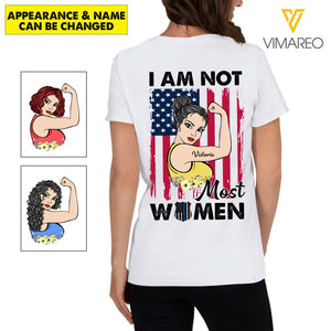 PERSONALIZED I AM NOT MOST POLICE WOMEN TSHIRT QTHC2603