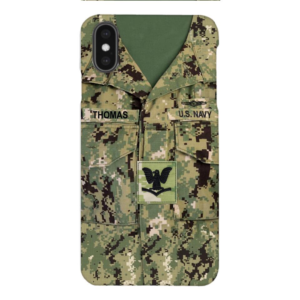 Personalized U.S.Navy Camo Phone Case Printed 25MAR-DT26
