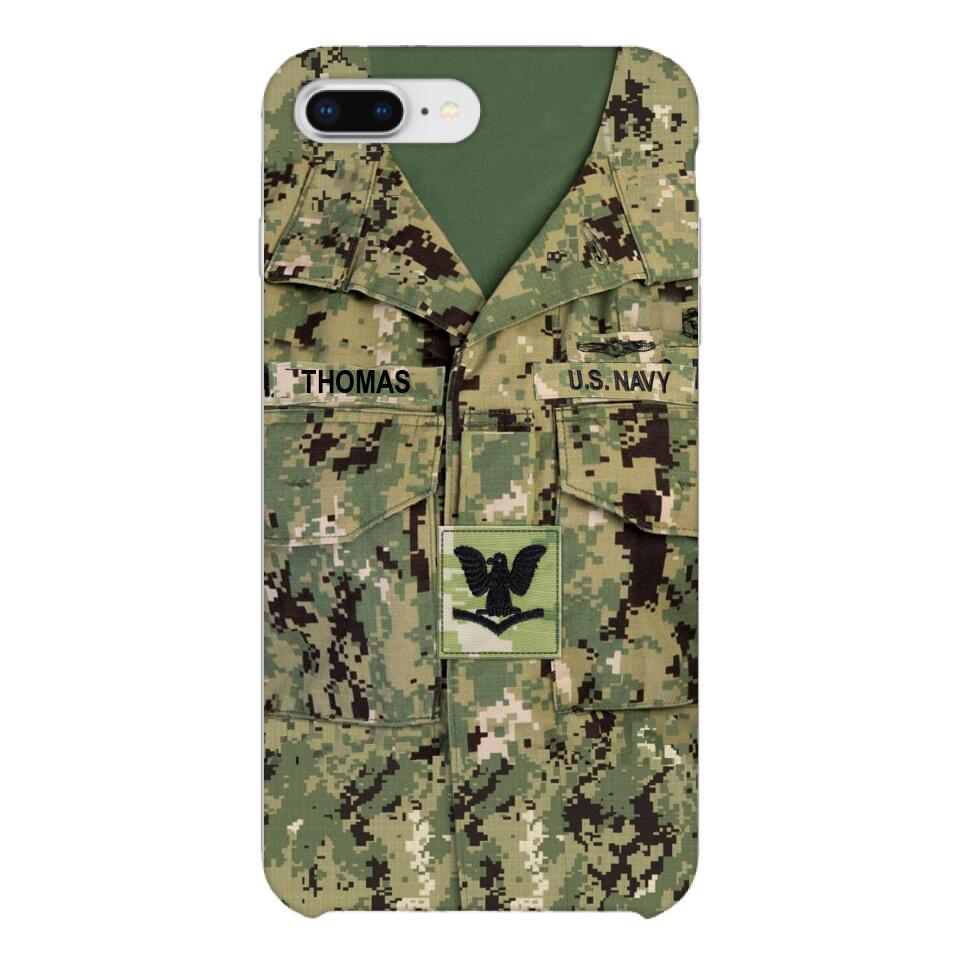 Personalized U.S.Navy Camo Phone Case Printed 25MAR-DT26
