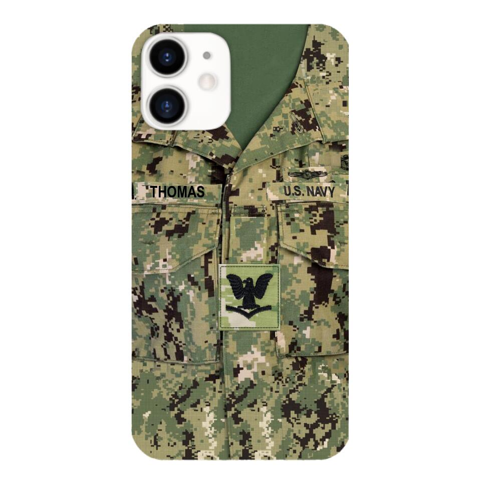 Personalized U.S.Navy Camo Phone Case Printed 25MAR-DT26