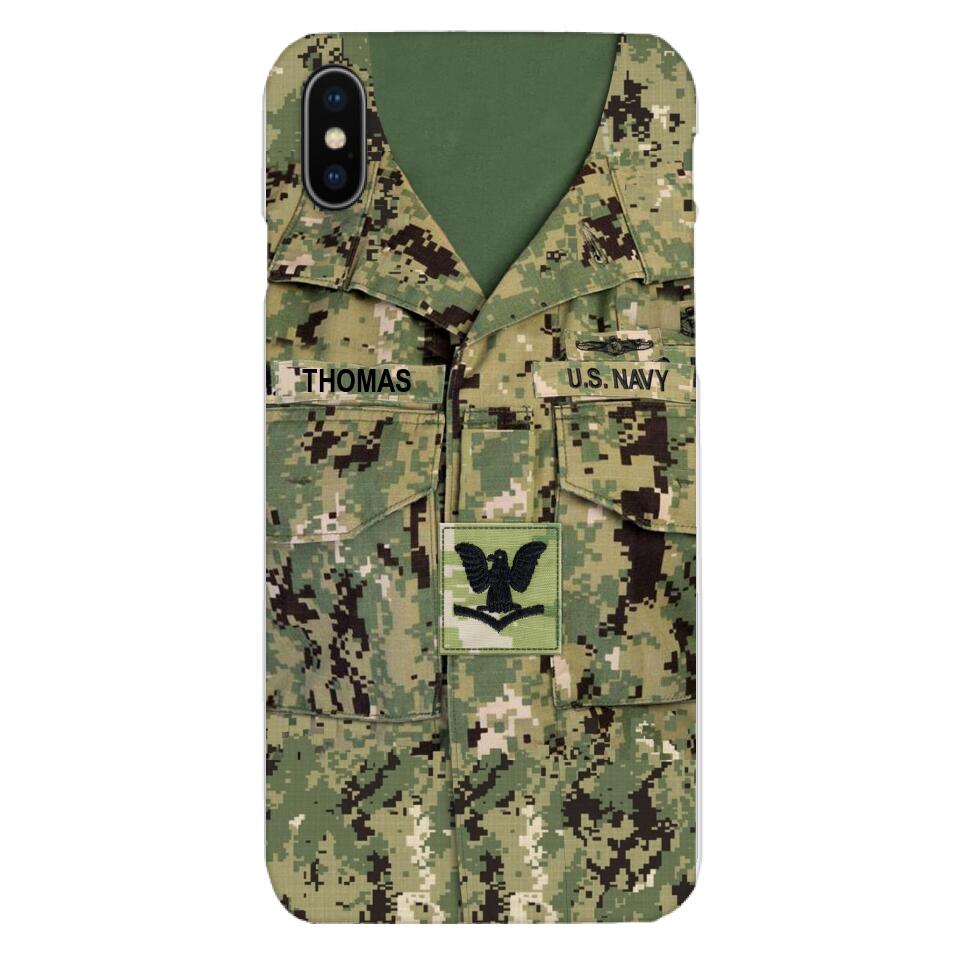Personalized U.S.Navy Camo Phone Case Printed 25MAR-DT26