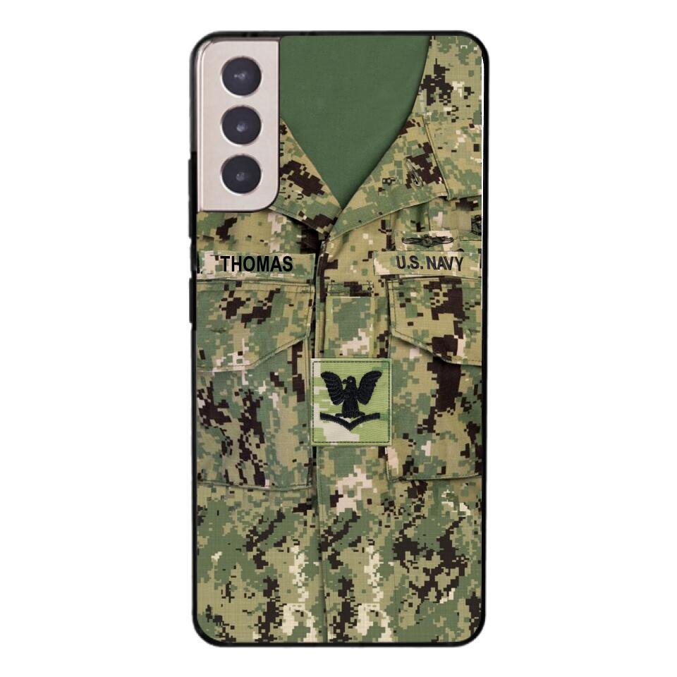 Personalized U.S.Navy Camo Phone Case Printed 25MAR-DT26