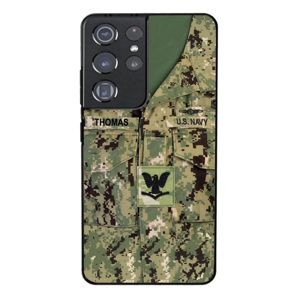 Personalized U.S.Navy Camo Phone Case Printed 25MAR-DT26