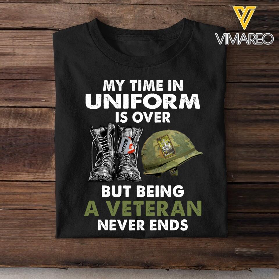 Personalized Canadian Veterans Tshirt Printed 22MAR-MQ26