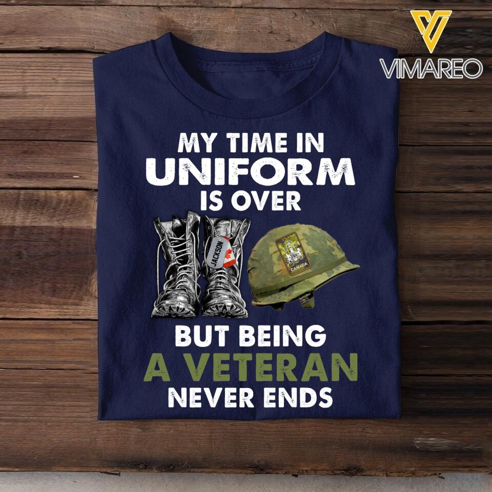 Personalized Canadian Veterans Tshirt Printed 22MAR-MQ26