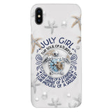 PERSONALIZED JULY TURTLE GIRL PHONECASE QTTQ2803