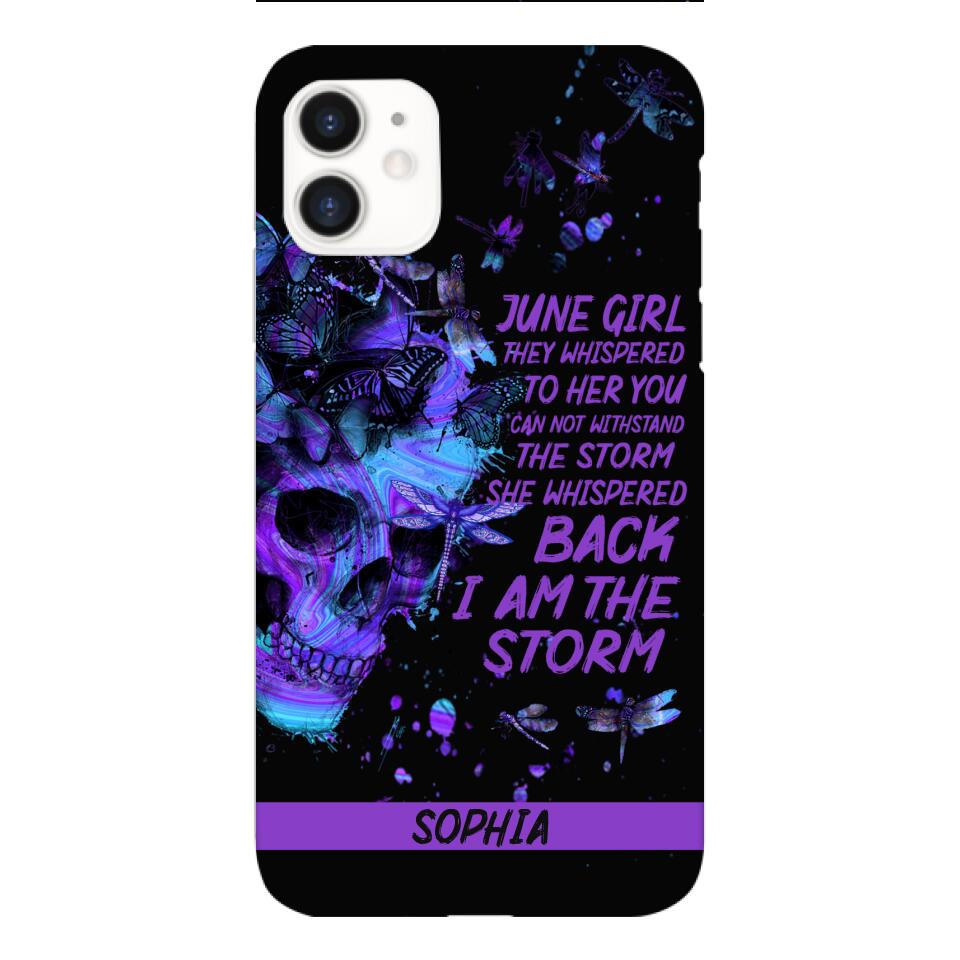 Personalized June  Girl Phone Case Printed 25MAR-HC28