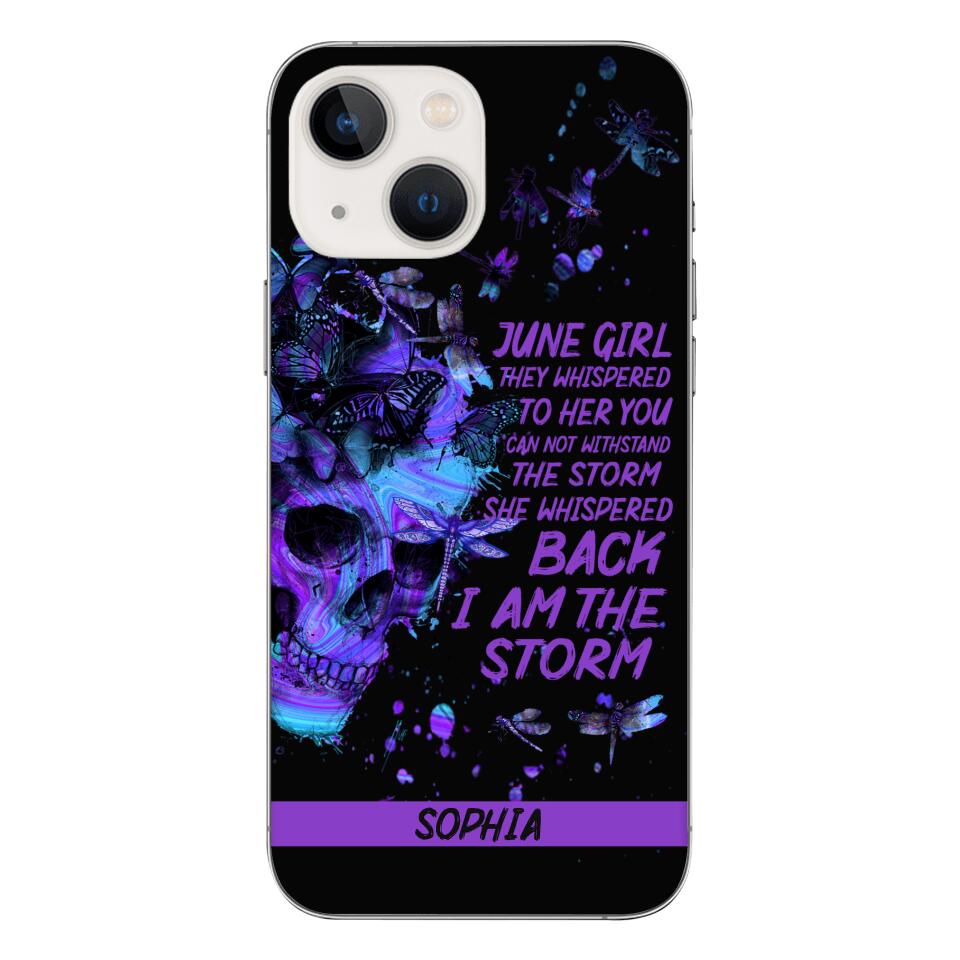 Personalized June  Girl Phone Case Printed 25MAR-HC28